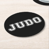 Judo Ronde Kartonnen Onderzetter (Gebogen)