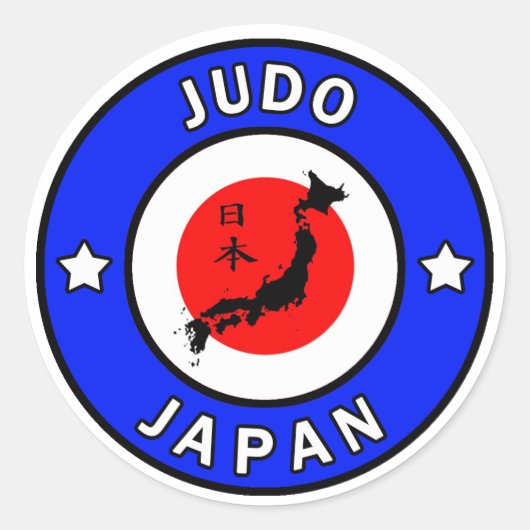 Judo Ronde Sticker (Voorkant)
