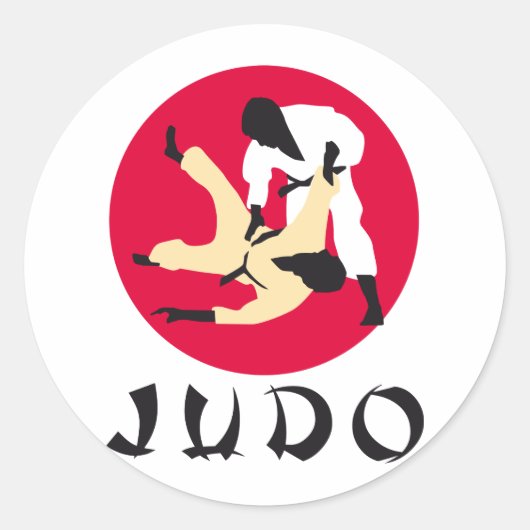 Judo Ronde Sticker (Voorkant)