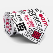 Judo - schoon modern geometrisch patroon stropdas (Opgerold)