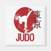 Judo Sport Japanse esthetische Tokyo vlag Gift Magneet (Voorkant)