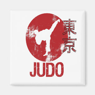 Judo Sport Japanse esthetische Tokyo vlag Gift Magneet