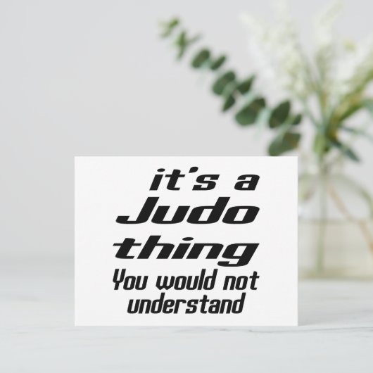 Judo Thing Design Briefkaart (Staand voorkant)