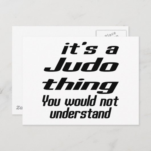 Judo Thing Design Briefkaart (Voorkant / Achterkant)
