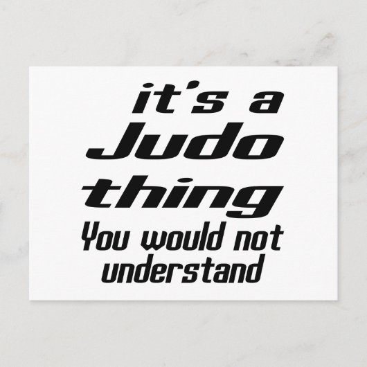 Judo Thing Design Briefkaart (Voorkant)