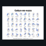 Judo throws poster<br><div class="desc">Poster showing the 40 traditional throws of Kodokan Judo (The Gokyo-no-waza).</div>