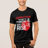 Judo - Trained to Throw - Built to Rise Tri-Blend Shirt (Voorkant)