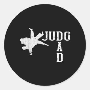 Judo Vader Judoist Jack Jas Vechtkunst Ronde Sticker