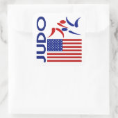 Judo Verenigde Staten Vierkante Sticker (Tas)