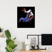 Judo Wrestling Demons Oni Poster (Thuiskantoor)