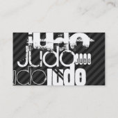 Judo; zwarte en donkere grijze strepjes visitekaartje (Achterkant)