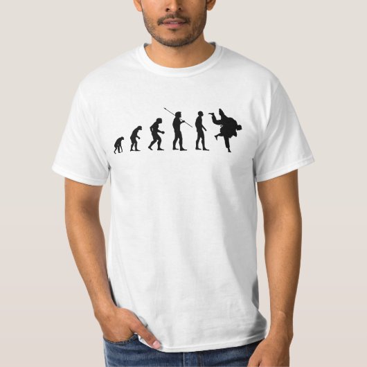 Judoka Evolution Funny Judo Meme Bv T-shirt (Voorkant)