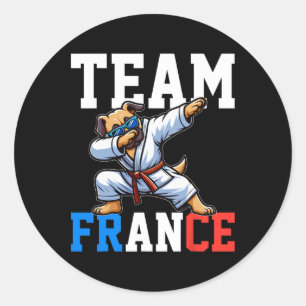 Judoka Kimono Karateka Dog Judo Dab Animated Child Ronde Sticker