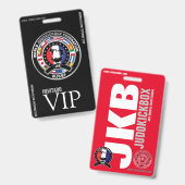 JUDOKICKBOX-badge - Vip-legitimatiebewijs Badge (Voor- en achterkant)