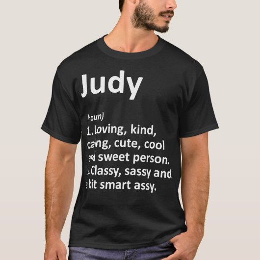 JUDY Definition Personalized Name Funny Birthday T-shirt (Voorkant)
