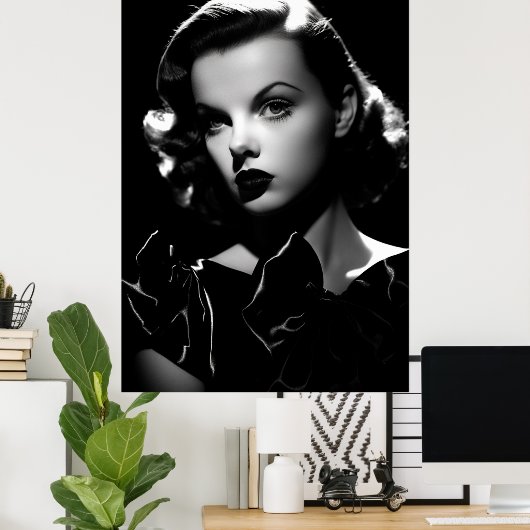 Judy Garland Noir Style Poster (Thuiskantoor)