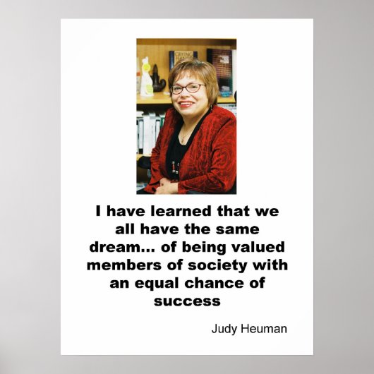 Judy Heuman Poster (Voorkant)