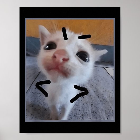 Judy Kat Funny Cat Lover Angry Kitten Meme Cute Poster (Voorkant)