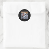 Judy Kat Funny Cat Lover Angry Kitten Meme Cute Ronde Sticker (Tas)