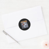 Judy Kat Funny Cat Lover Angry Kitten Meme Cute Ronde Sticker (Envelop)