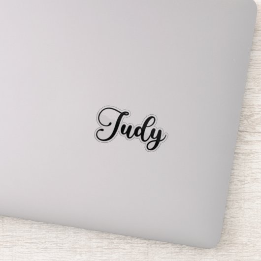 Judy Name - Handgeschreven kalligrafie Sticker (Detail)