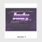 Judy Name Vorname lila retro Sticker Geburtstag (Vel)