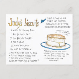 Judy's Biscuit Recipe Briefkaart