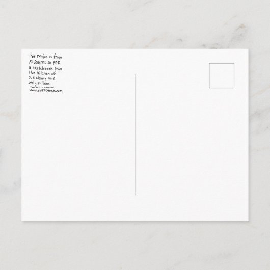 Judy's Biscuit Recipe Briefkaart (Achterkant)