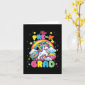 Juf Pre K Grad Eenhoorn Laatste Schooldag Afstuder Kaart (Gele Bloem)