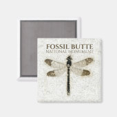 Juffers Libel Fossiel, Fossil Butte NM, Wyoming Magneet (Voorkant / Achterkant)