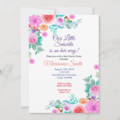 Juffrouw Bloemrijke Fiesta Baby Shower Gouden Meis Kaart (Voorkant)