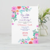 Juffrouw Bloemrijke Fiesta Baby Shower Gouden Meis Kaart (Staand voorkant)