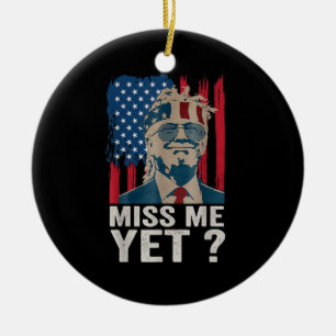 juffrouw, maar grappige trump is nog steeds mijn keramisch ornament