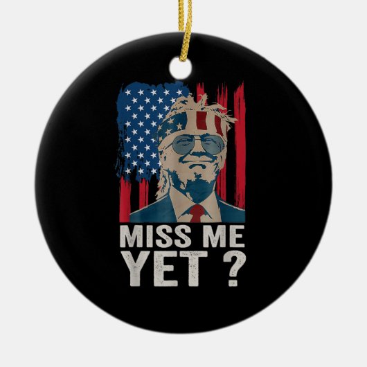  juffrouw, maar grappige trump is nog steeds mijn  keramisch ornament (Voorkant)