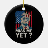  juffrouw, maar grappige trump is nog steeds mijn  keramisch ornament (Achterkant)