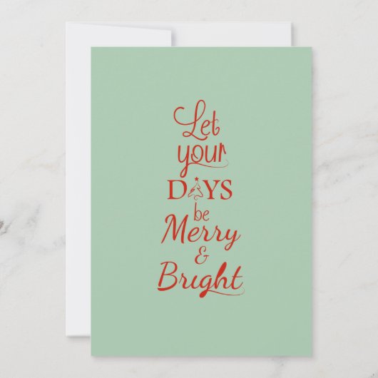 juffrouw met Kerstmis Feestdagenkaart (Achterkant)