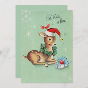 juffrouw met Kerstmis Feestdagenkaart