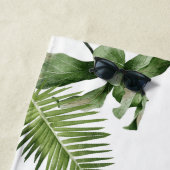 Juffrouw Pasgetrouwde Bruid Monogram Tropisch Gebl Strandlaken (In situ)