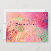 JUFFROUW POMPADOUR , Chique Goud Kledingfeest Kaart (Achterkant)