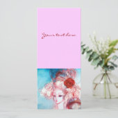 JUFFROUW POMPADOUR , Chique goud verkleedfeest Kaart (Staand voorkant)