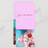 JUFFROUW POMPADOUR , Chique goud verkleedfeest Kaart (Voorkant / Achterkant)