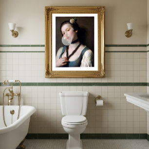 Juffrouw Sassy die kauwgom kauwt Perfect Poster