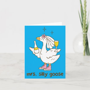 Juffrouw Silly Goose Trouw Bachelorette Feest Kaart