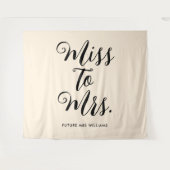 Juffrouw tot Mevrouw Banner Modern Achtergrond Wandkleed (Voorkant (horizontaal))