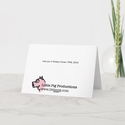 juffrouw u kaart (Achterkant)