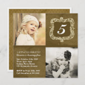 -juffrouw-uitnodiging kaart (Voorkant / Achterkant)