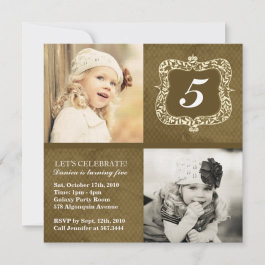 -juffrouw-uitnodiging kaart (Voorkant)