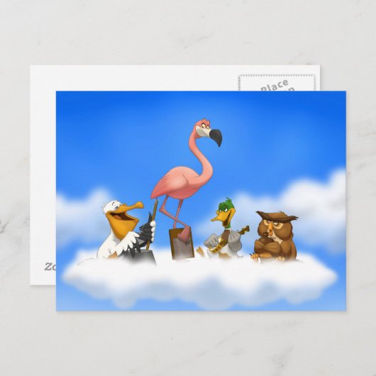 Jug Band O' Birds Briefkaart (Voorkant / Achterkant)