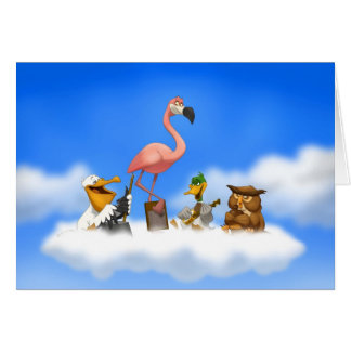 Jug Band O' Birds Card (leeg binnenin)