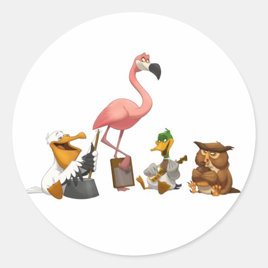 Jug Band O' Birds Stickers (Voorkant)